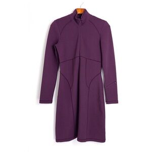 ATHLETA . Cassidy Ponte Knit 1/2-Zip Long Sleeve Dress